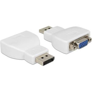 Delock 65568 DisplayPort / VGA Adapter [1x DisplayPort stekker - 1x D-sub stekker 15-polig] Wit