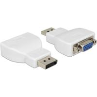 Delock 65568 DisplayPort / VGA Adapter [1x DisplayPort stekker - 1x D-sub stekker 15-polig] Wit
