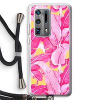 Pink Banana: Huawei P40 Pro Plus Transparant Hoesje met koord Pink Banana: Huawei P40 Pro Plus Transparant Hoesje met koord