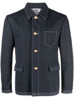 Thom Browne veste en jean à coutures contrastantes - Bleu