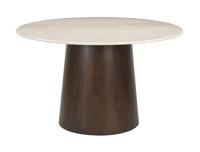 Brix Ronde Eettafel 'Bottecino' Marmer en mangohout, 130cm