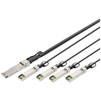 Digitus DN-81322 Glasvezel / SFP+ Optische vezel, Computer Aansluitkabel 2 m Zwart [1x QSFP+ - 4x SFP+]