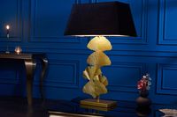 Design tafellamp GINKGO 80cm goud zwarte metalen stoffen kap - 42692 - thumbnail