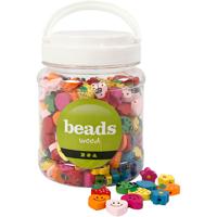 Creativ Company Houten kralen figuren, afm 15-20 mm, gatgrootte 1,5 mm, ca. 325 stuk, 235 gr, 700 ml/ 1 doosje