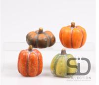 Season Inspired Decoration Pompoen polystone klein 5x5x6cm