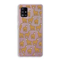 Alpacas: Samsung Galaxy A51 5G Transparant Hoesje