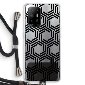 Geometrisch patroon: Oppo A95 5G Transparant Hoesje met koord