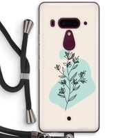 Violets are blue: HTC U12+ Transparant Hoesje met koord