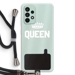 Queen zwart: Samsung Galaxy A52s 5G Transparant Hoesje met koord