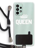Queen zwart: Samsung Galaxy A52s 5G Transparant Hoesje met koord