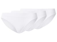 esmara Dames Geribbelde Slips, 3 stuks (Wit, L (44/46))