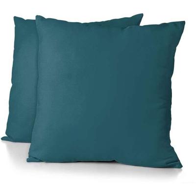 Set van 2 kussenslopen - HOME LINGE PASSION - HP72088 - 82 g microvezel - 63 x 63 cm - Eendenblauw
