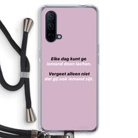 gij zijt ook iemand: OnePlus Nord CE 5G Transparant Hoesje met koord