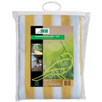 Balkondoek - zonnescherm - geel/wit - 0,9 x 5 meter - kunststof - privacy scherm - windscherm