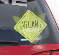 Sticker vegan on board