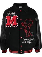 SAINT MXXXXXX veste teddy à slogan imprimé - Noir