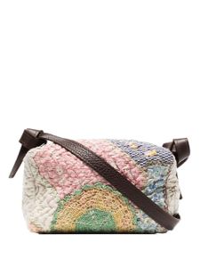 By Walid sac à bandoulière à design patchwork - Tons neutres