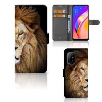 OPPO Reno5 Z | A94 5G | Telefoonhoesje | Met pasjeshouder | Leeuw