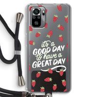 Don't forget to have a great day: Xiaomi Redmi Note 10S Transparant Hoesje met koord