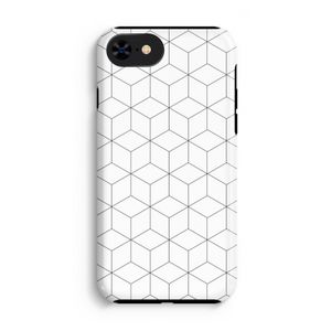Zwart-witte kubussen: iPhone 8 Tough Case