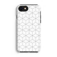 Zwart-witte kubussen: iPhone 8 Tough Case