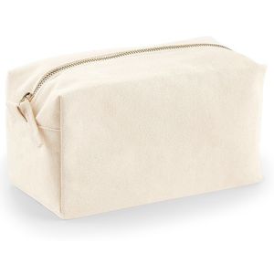 Toilettas/make-up tas naturel 21 cm voor heren/dames