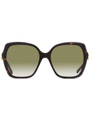 Jimmy Choo Eyewear lunettes de soleil Manon à monture oversize - Marron