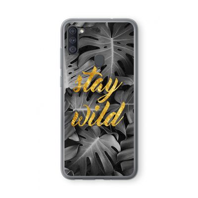 Stay wild: Samsung Galaxy A11 Transparant Hoesje