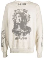 SAINT MXXXXXX sweat en coton à imprimé graphique - Gris