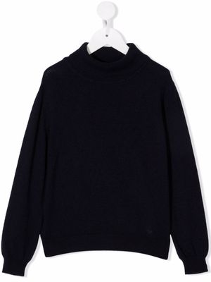 Fay Kids pull à col roulé - Bleu