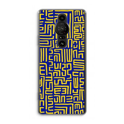 Majorelle Blue Print: Sony Xperia Pro-I Transparant Hoesje