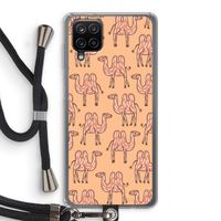 Kameel: Samsung Galaxy A12 Transparant Hoesje met koord