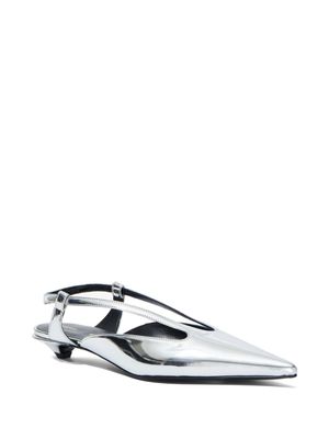Proenza Schouler escarpins en cuir à bride arrière 20 mm - Argent