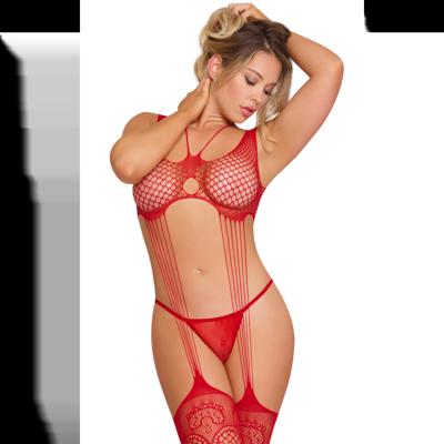 Magic Silk Naadloze Body Stocking en G-Set - One Size - Rood