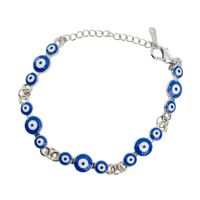 Armband 15 Boze Ogen Zilverkleurig Armband 15 Boze Ogen Zilverkleurig