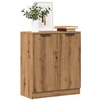 Dressoir 60x30x70 cm bewerkt hout artisanaal eikenkleurig - thumbnail