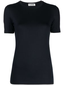 Jil Sander t-shirt stretch à col rond - Bleu