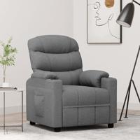 Fauteuil verstelbaar stof lichtgrijs