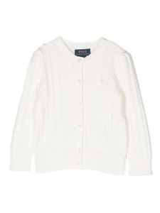 POLO RALPH LAUREN KIDS cardigan Polo Pony en coton - Blanc