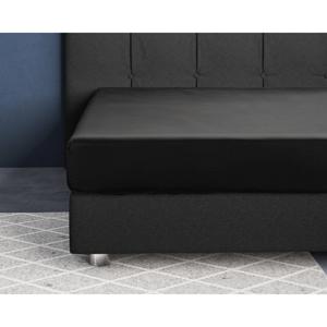 Primaviera Deluxe Hoeslaken - 120x200 - Satijn - Zwart