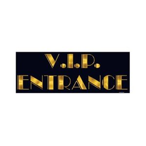 Deurbord VIP entree - karton - 20 x 55 cm - Feestartikelen - Feestdecoratievoorwerp