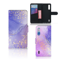 Hoesje voor Xiaomi Mi 9 Lite Watercolor Paars - thumbnail