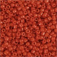 Creativ Company Rocailles, d 3 mm, afm 8/0, gatgrootte 0,6-1,0 mm, donkerrood, 25 gr/ 1 doos