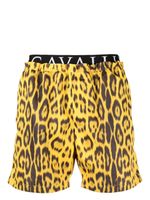 Roberto Cavalli short de bain à imprimé léopard - Jaune