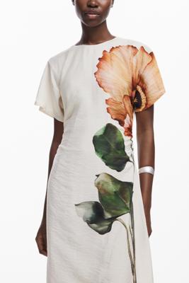 Bloemenjurk - BROWN - XL