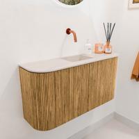 Toiletmeubel Mondiaz Joya Dlux | 83.2 cm | Meubelkleur Oak | Faye wastafel Meli Wasbak Midden | Zonder kraangat(en) Toiletmeubel Mondiaz Joya Dlux | 83.2 cm | Meubelkleur Oak | Faye wastafel Meli Wasbak Midden | Zonder kraangat(en)