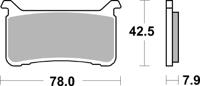 BREMBO Remblokken, voor de moto, Road/Sport Gesinterd Metaal 07HO63SR