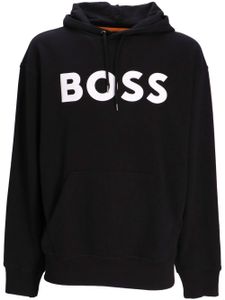 BOSS hoodie en coton à logo imprimé - Noir