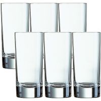 18x Stuks transparante drinkglazen/longdrinkglazen 220 ml van glas