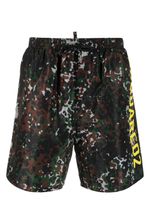 DSQUARED2 short de bain à imprimé camouflage - Vert